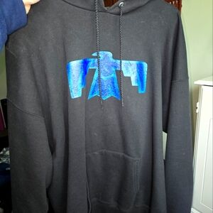 Custom Blue Tbunderbird Hoodies- Size XL